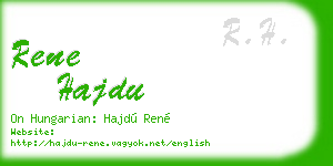 rene hajdu business card