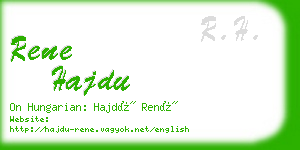 rene hajdu business card